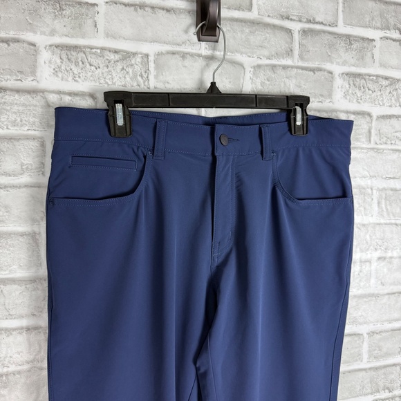 Peter Millar Kirk Performance Crown Crafted Navy Blue 5 Pocket Pants Men 34 x 32 - Picture 2 of 11